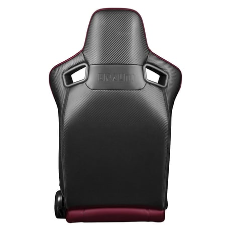 ２脚【Braum Racing  セミバケットシート Elite-X ワインレッド】