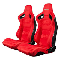 ２脚【Braum Racing  セミバケットシート レッドスエード】