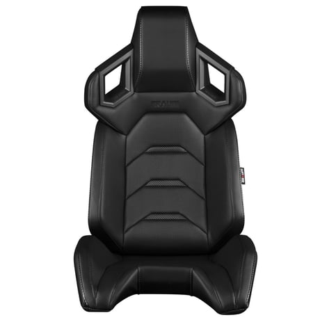 ２脚【Braum Racing Alpha-X セミバケ ブラック＆ブラックステッチ】