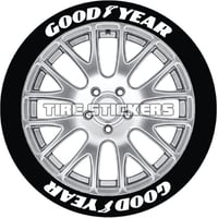 【Good Year タイヤステッカー 4枚セット ラバータイプ】