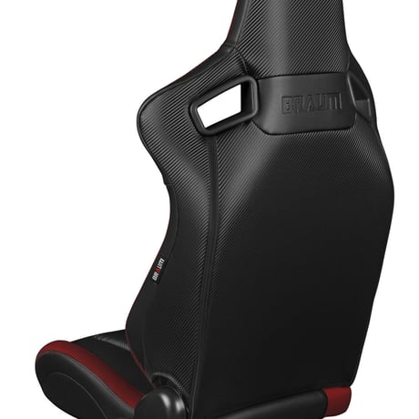 ２脚【Braum Racing セミバケットシート ブラック＆赤】