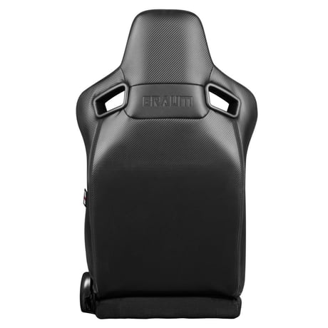 ２脚【Braum Racing  セミバケットシート Elite-R ブラック＆レッド】