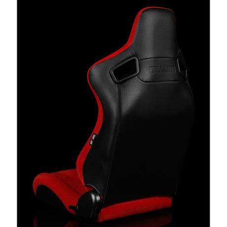 ２脚【Braum Racing  セミバケットシート Elite レッドークロス】