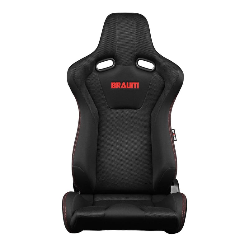 2脚【Braum Racing セミバケットシート Venom 赤ステッチ 2脚【Braum Racing セミバケットシート Venom 赤ステッチ