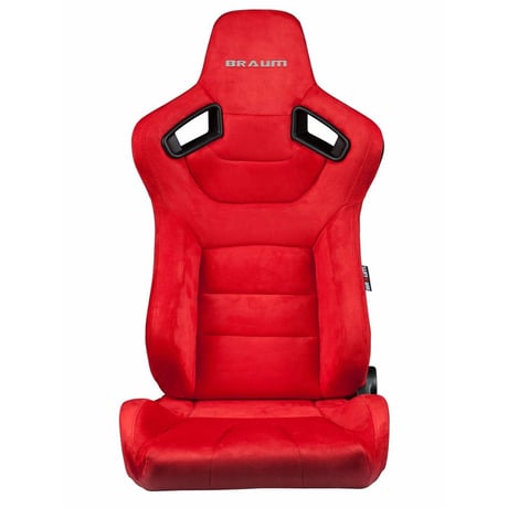 ２脚【Braum Racing  セミバケットシート レッドスエード】