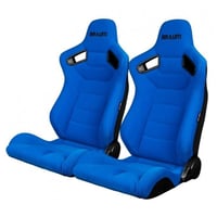 ２脚【Braum Racing  セミバケットシート Elite ブルークロス】