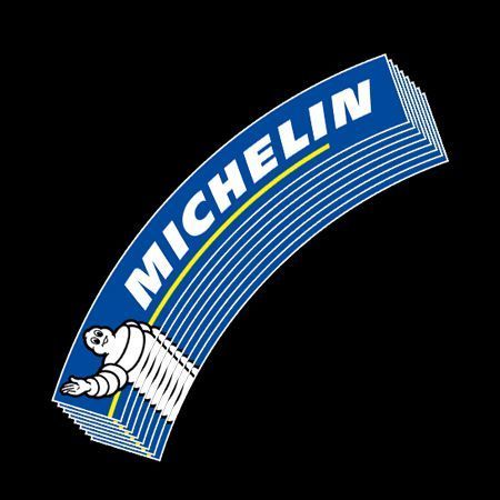 4枚セット【Michelin タイヤステッカー 青白】 | Works VERY Osaka