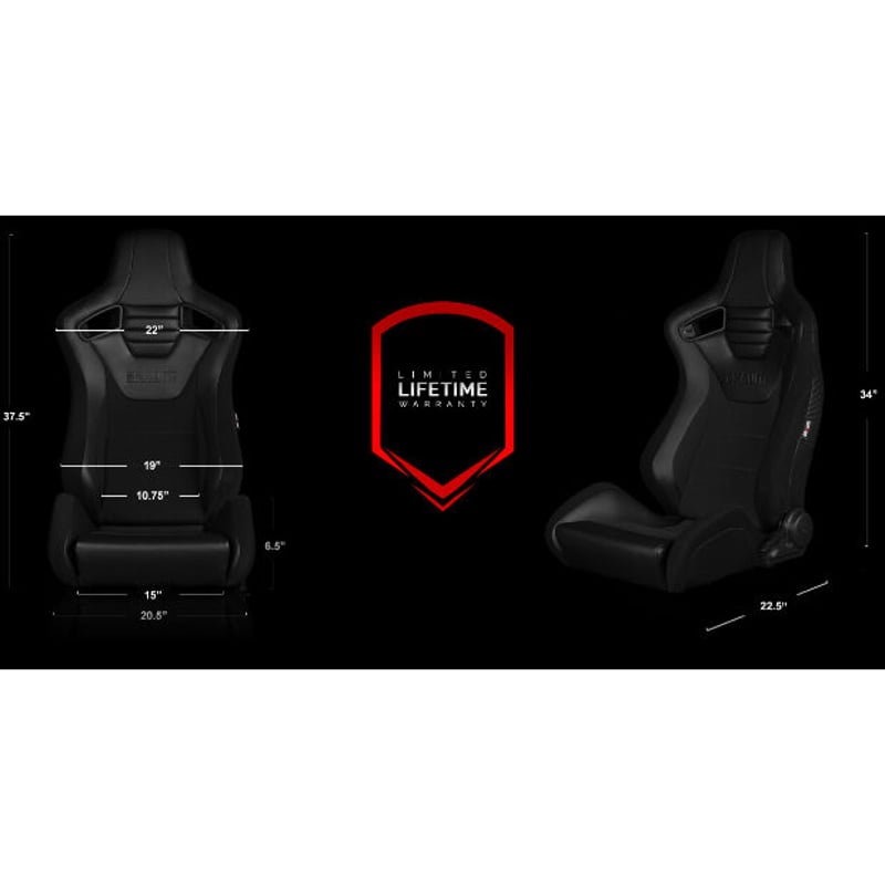 2脚【Braum Racing Elite-S セミバケ ブラック】 | Works VERY