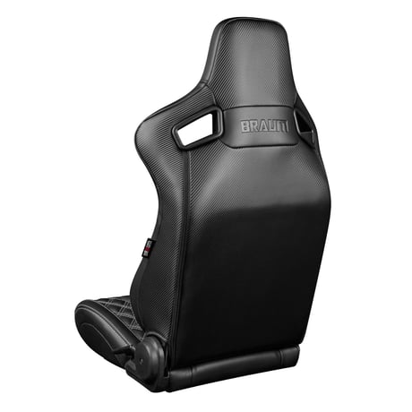 ２脚【Braum Racing  セミバケットシート Elite-X ホワイトパイピング】