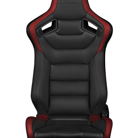 ２脚【Braum Racing セミバケットシート ブラック＆赤】