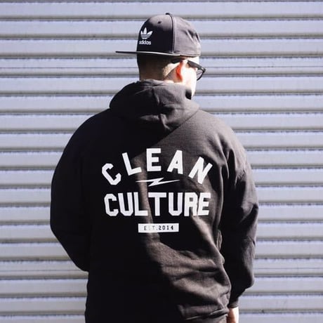 【clean culture パーカー 黒&紫】