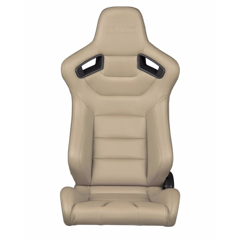 2脚【Braum Racing セミバケットシート ベージュレザー】 | Works VERY