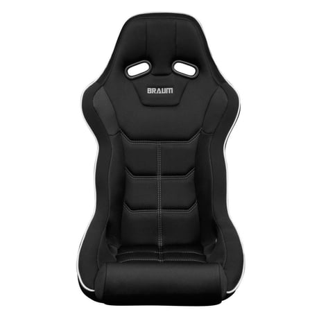 １脚【Braum Racing  フルバケ Falkon X  ブラック＆ホワイトパイピング】