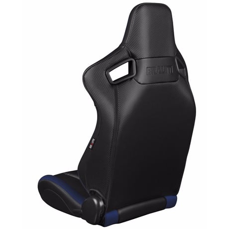 ２脚【Braum Racing セミバケットシート 黒＆青】