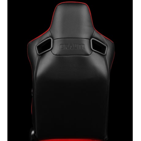 ２脚【Braum Racing  セミバケットシート Elite レッドークロス】