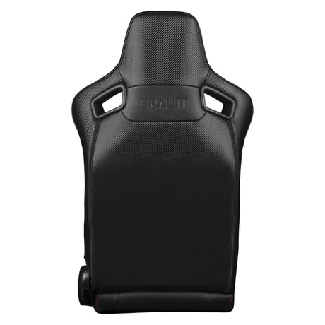 ２脚【Braum Racing  セミバケットシート Elite-X ダイヤモンド 赤ステッチ】