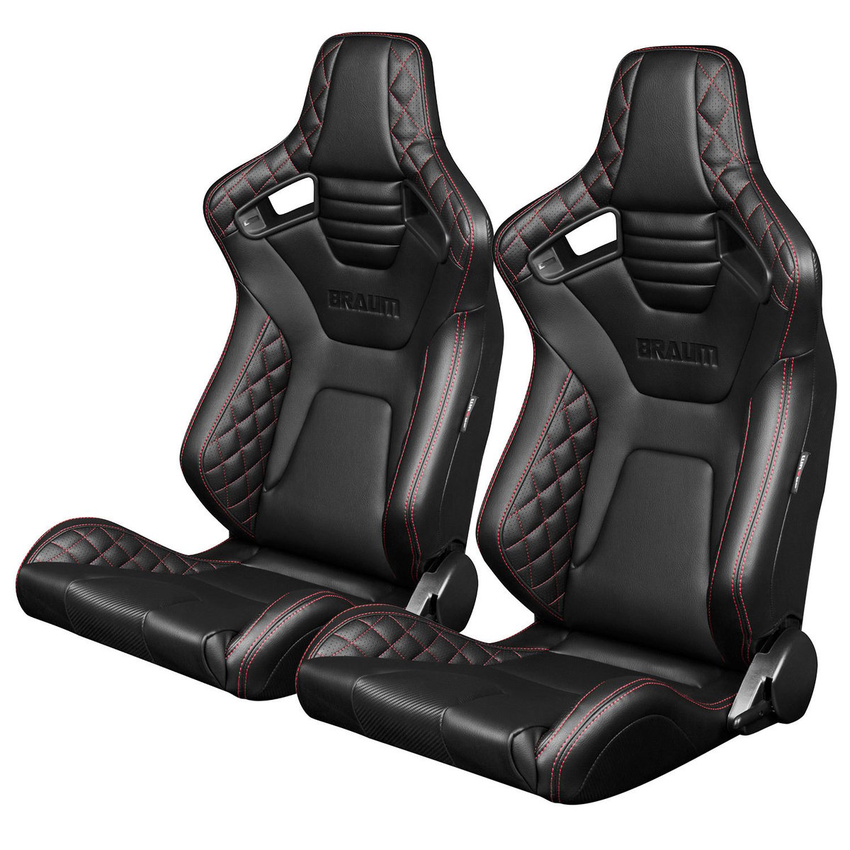 Braum Racing セミバケットシート ベージュレザー 左右2脚セット 2脚【Braum Racing Elite-X セミバケットシート キャメル】 | Work