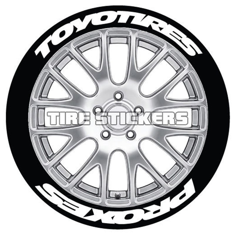 8枚【Toyo Tires PROXES 太文字 タイヤステッカーセット】 | Works V
