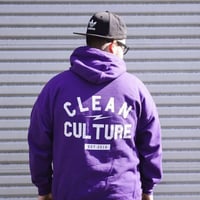 【clean culture パーカー 黒&紫】