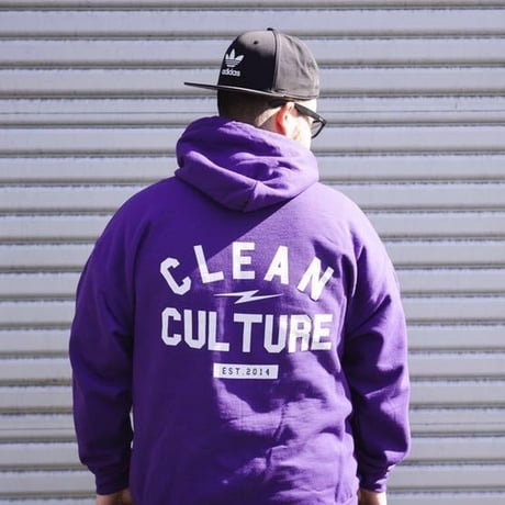 【clean culture パーカー 黒&紫】
