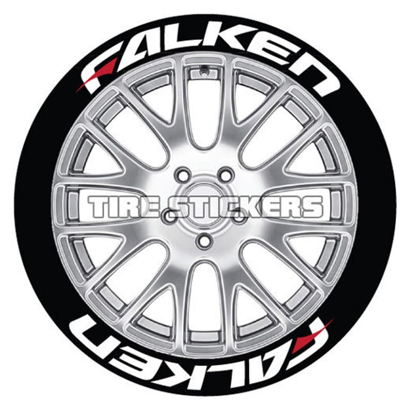 4枚【Falken タイヤステッカー RED】 | Works VERY Osaka