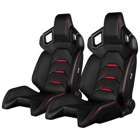 ２脚【Braum Racing Alpha-X セミバケ ブラック＆レッド】
