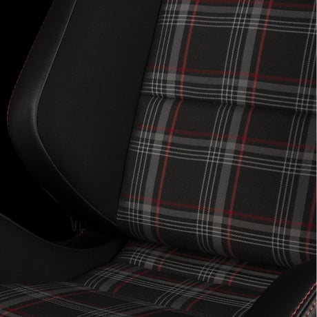 ２脚【Braum Racing Elite-S セミバケ Plaid ブラック×レッド】