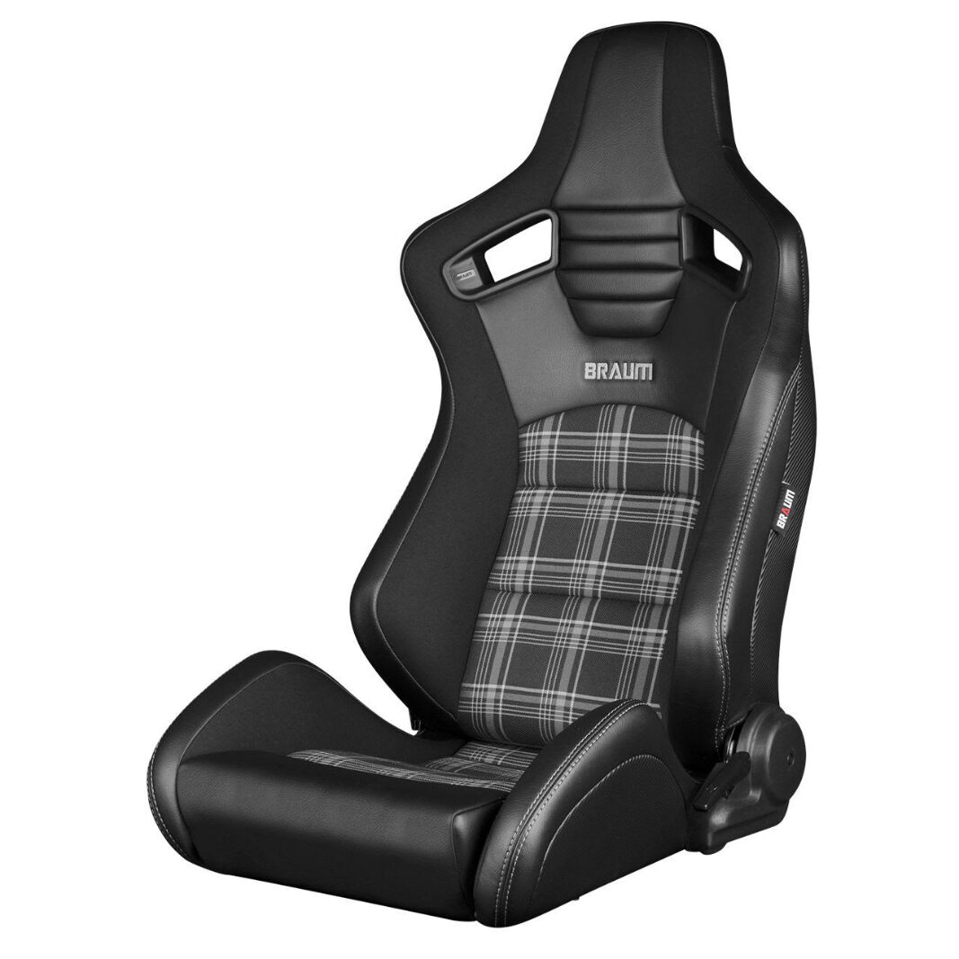 2脚【Braum Racing Elite-S セミバケ Plaid ブラック×グレー】 |