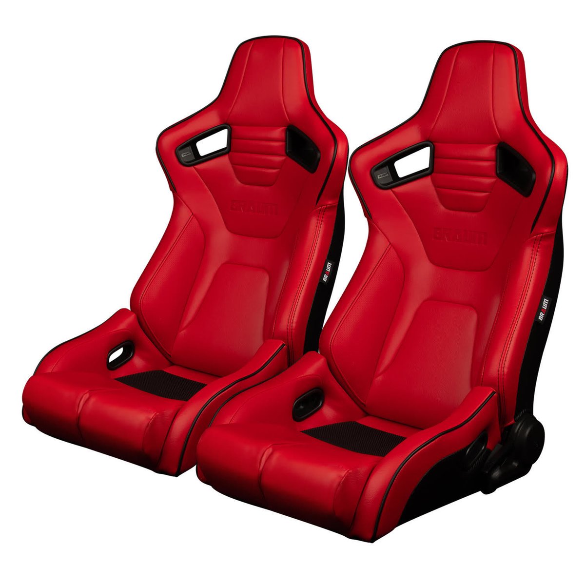 Braum Racing セミバケットシート KOMODO レッド　左右2脚セット fit=scale-down,w=1200