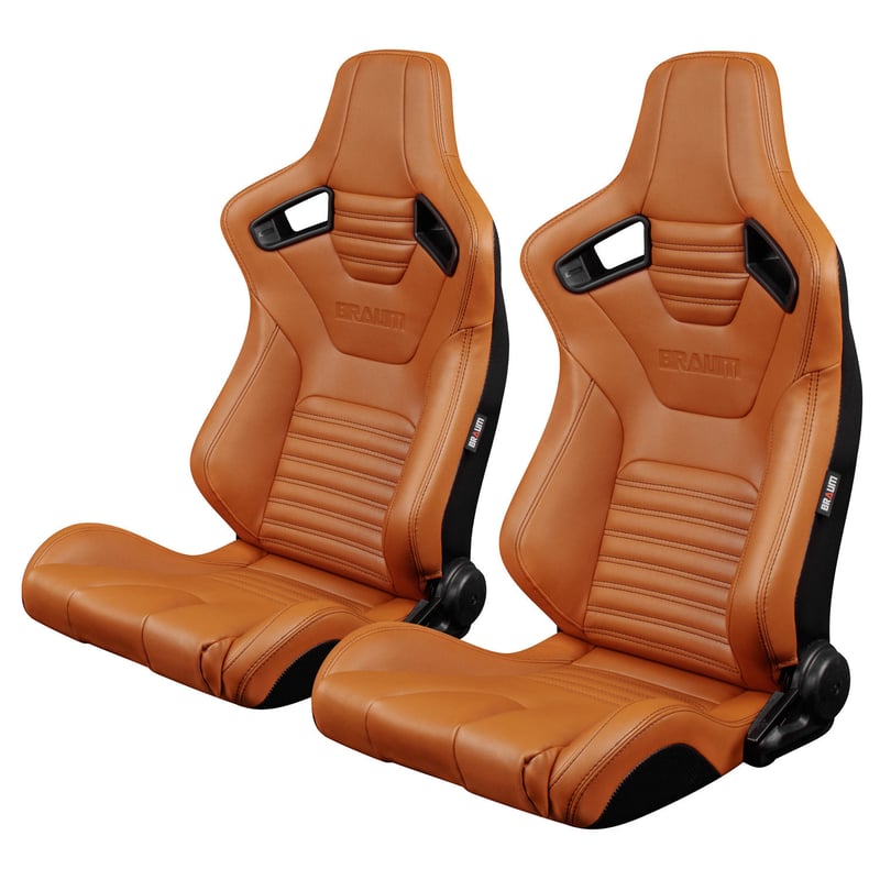 2脚【Braum Racing Elite-X セミバケットシート キャメル】 | Work