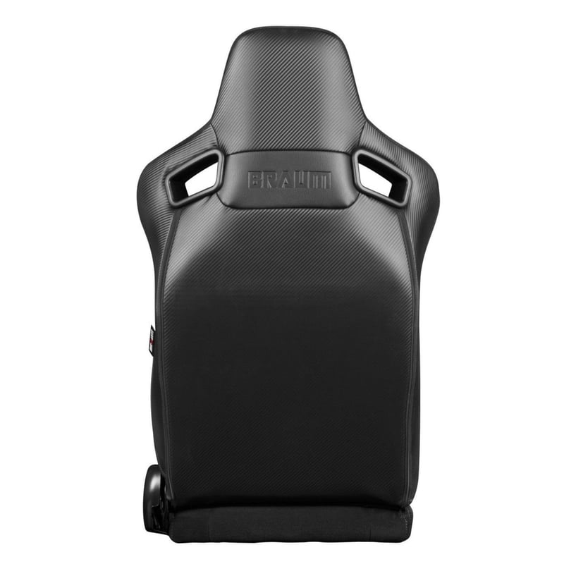 2脚【Braum Racing セミバケットシート Elite-R ブラック＆白