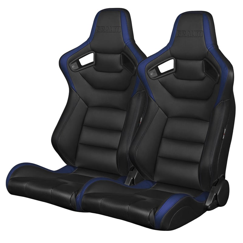 2脚【Braum Racing セミバケットシート 黒&青】 | Works VERY 2脚【Braum Racing セミバケットシート 黒&青】 | Works VERY