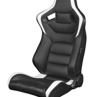 ２脚【Braum Racing セミバケットシート ブラック＆ホワイト】