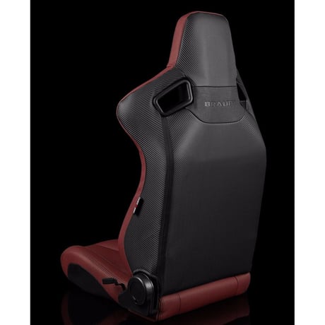 ２脚【Braum Racing セミバケットシート ワインレッド】