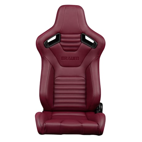 ２脚【Braum Racing  セミバケットシート Elite-X ワインレッド】