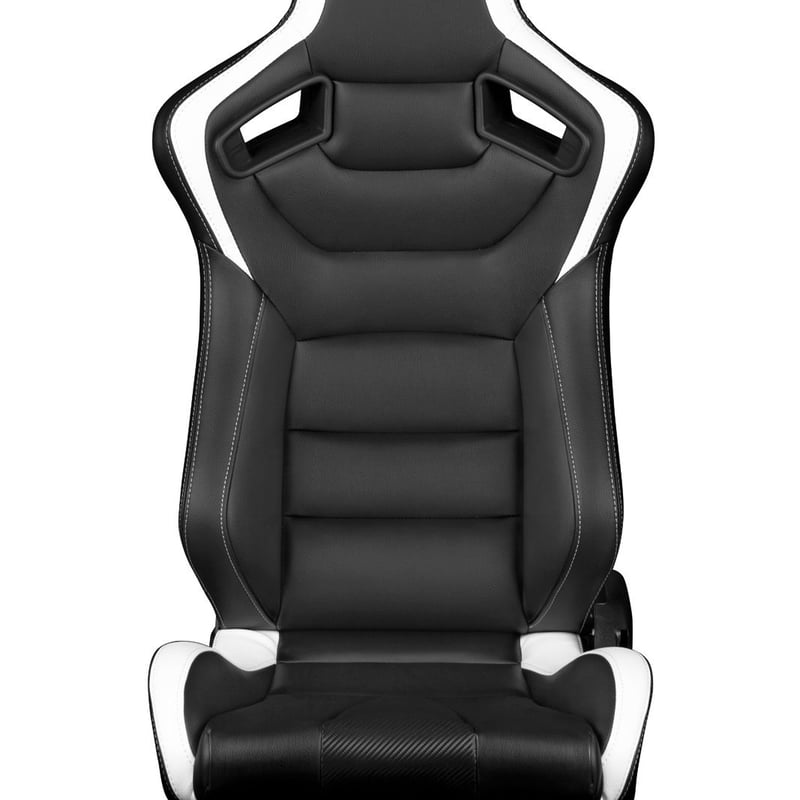 2脚【Braum Racing セミバケットシート ブラック&ホワイト 2脚【Braum Racing セミバケットシート ブラック&ホワイト