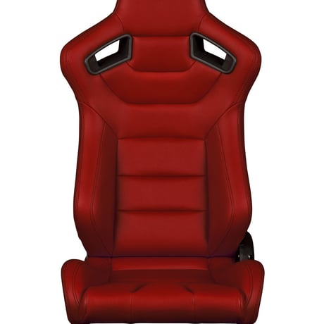 ２脚【Braum Racing  Elite セミバケットシート レザーレッド】
