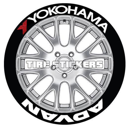 yubamammy ★タイヤステッカー YOKOHAMA ADVAN タイヤステッカー ラバータイプ(Permanent)】 | W