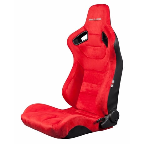 ２脚【Braum Racing  セミバケットシート レッドスエード】