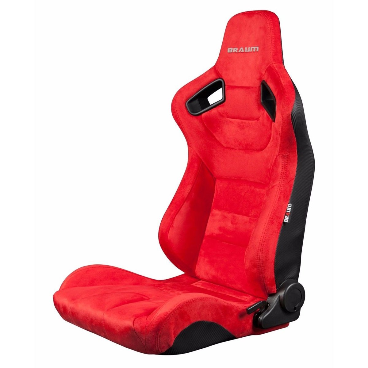 2脚【Braum Racing セミバケットシート レッドスエード