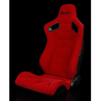 ２脚【Braum Racing  セミバケットシート Elite レッドークロス】