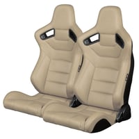 ２脚【Braum Racing セミバケットシート ベージュレザー】