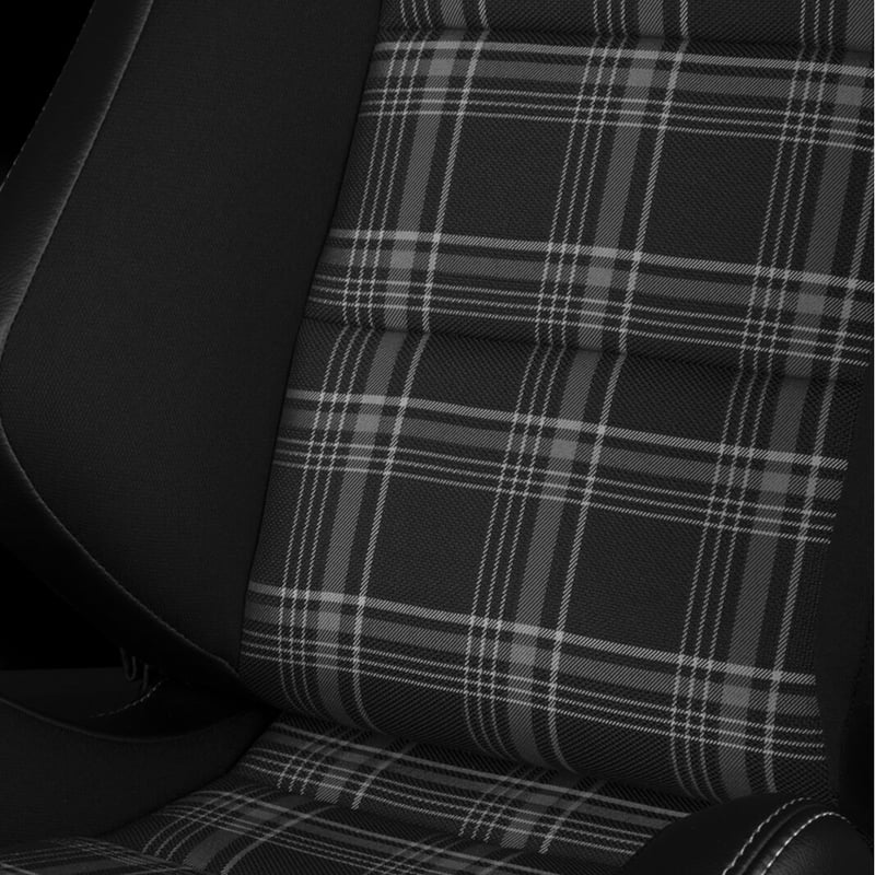 2脚【Braum Racing Elite-S セミバケ Plaid ブラック×グレー】 | 