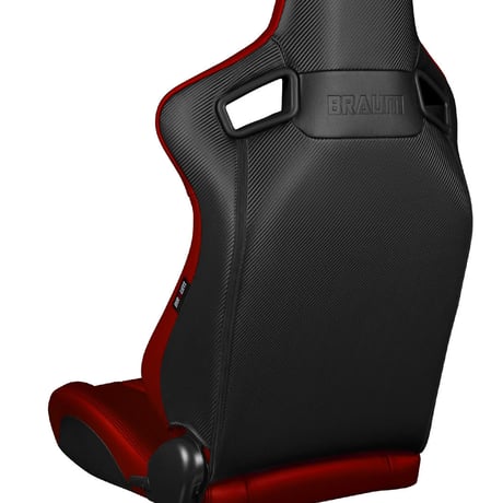 ２脚【Braum Racing  Elite セミバケットシート レザーレッド】