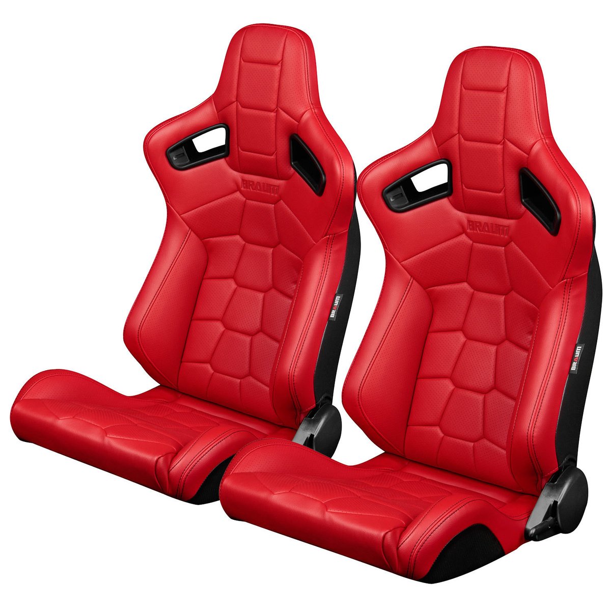 Braum Racing セミバケットシート KOMODO レッド　左右2脚セット fit=scale-down,w=1200