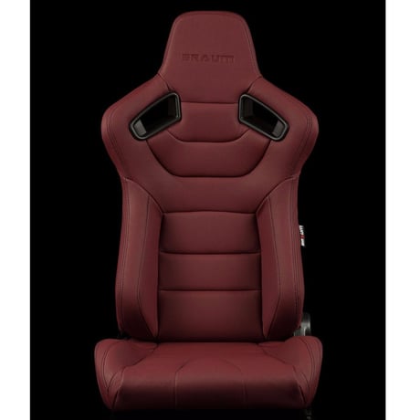２脚【Braum Racing セミバケットシート ワインレッド】