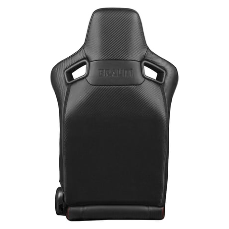 ２脚【Braum Racing  セミバケットシート Elite-X レッドパイピング】