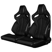 2脚【Braum Racing セミバケットシート ブラックファブリック