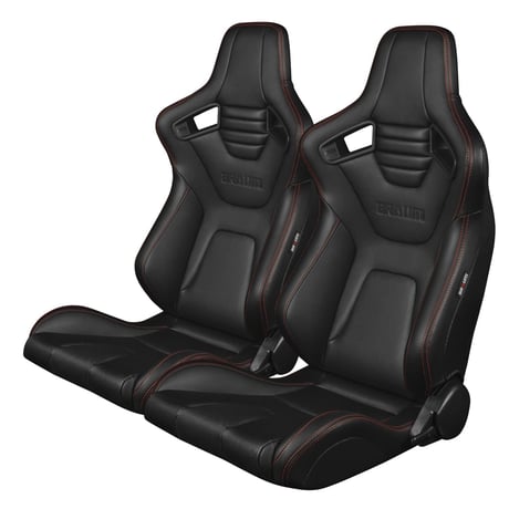 ２脚【Braum Racing  Elite-X 黒＆赤ステッチ】