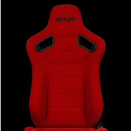 ２脚【Braum Racing  セミバケットシート Elite レッドークロス】